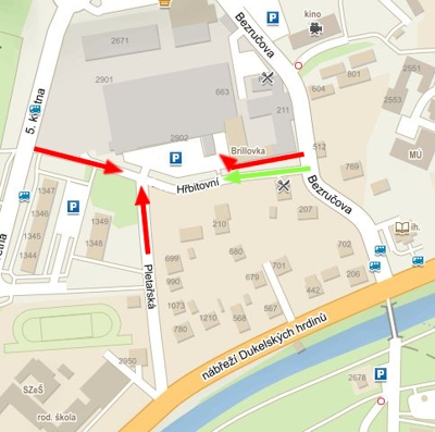 Mapka přístupu k ordinaci